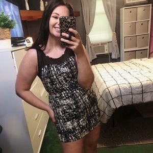 Forever 21 B&W Patterned Dress